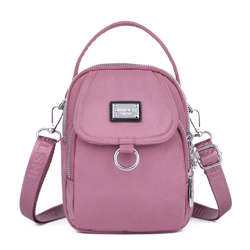 Handbag Ample Storage Multiple Zip Pockets Removable Strap
