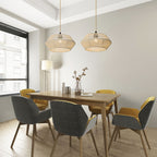 Modern Natural Design Pendant Light Shade in Handwoven Paper Rope