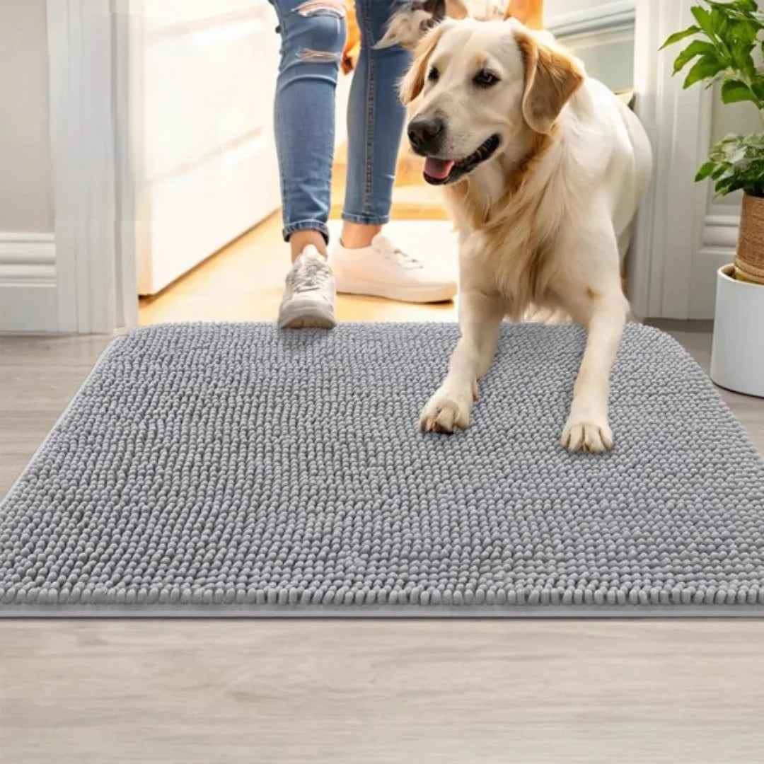 Dog Mat Ultra-Absorbent Chenille Non-Slip & Machine Washable