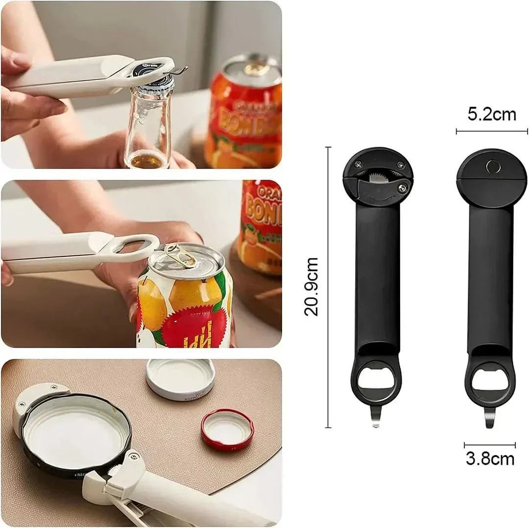 Jar & Bottle Opener Retractable Ergonomic Grip