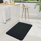 Absorbent Coral Fleece & Non-Slip Bath Mat (Elongated)
