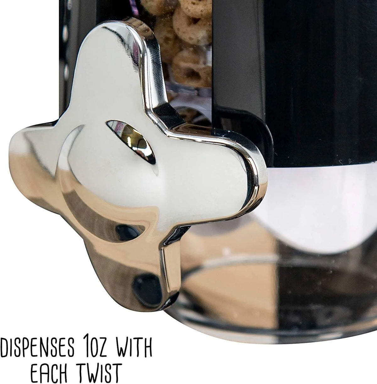 Cereal Dispenser Dual Canister Portion-Control Acrylic