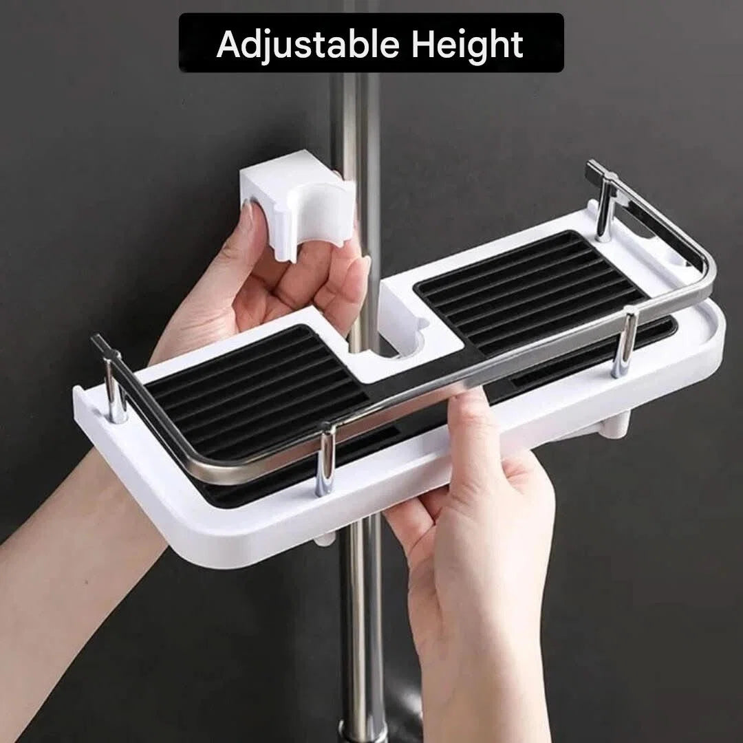 Shower Storage Rack Drill-Free Self-Adhesive Load-Bearing