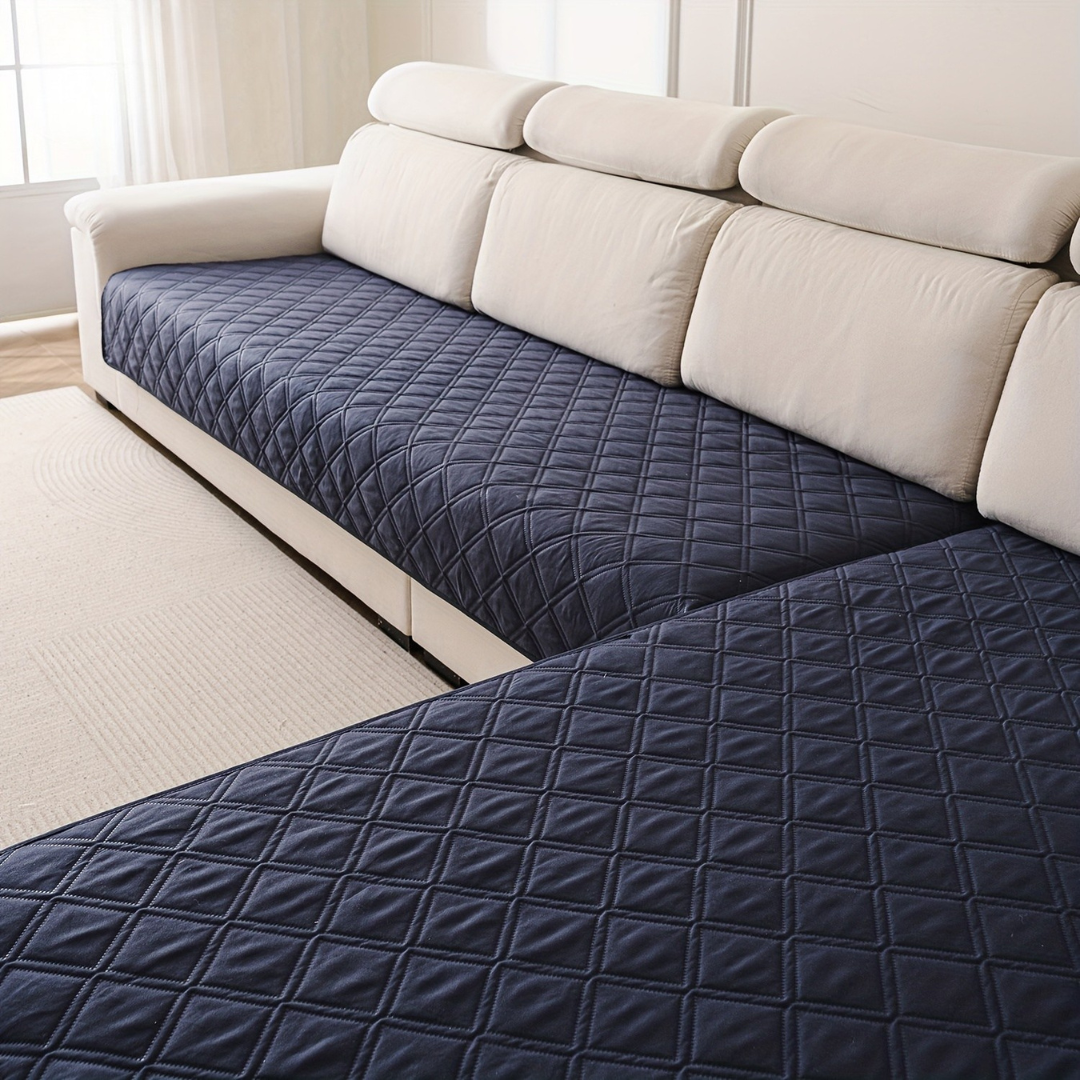 Non-Slip Embossed Polyester Sofa Cover (2-Piece Set)