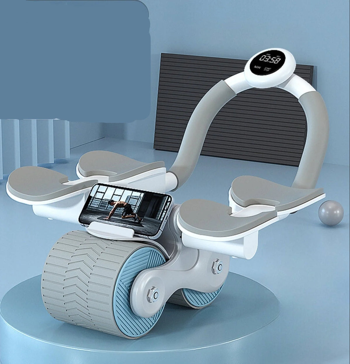 Abdominal Trainer Automatic Rebound & EVA Foam Handles