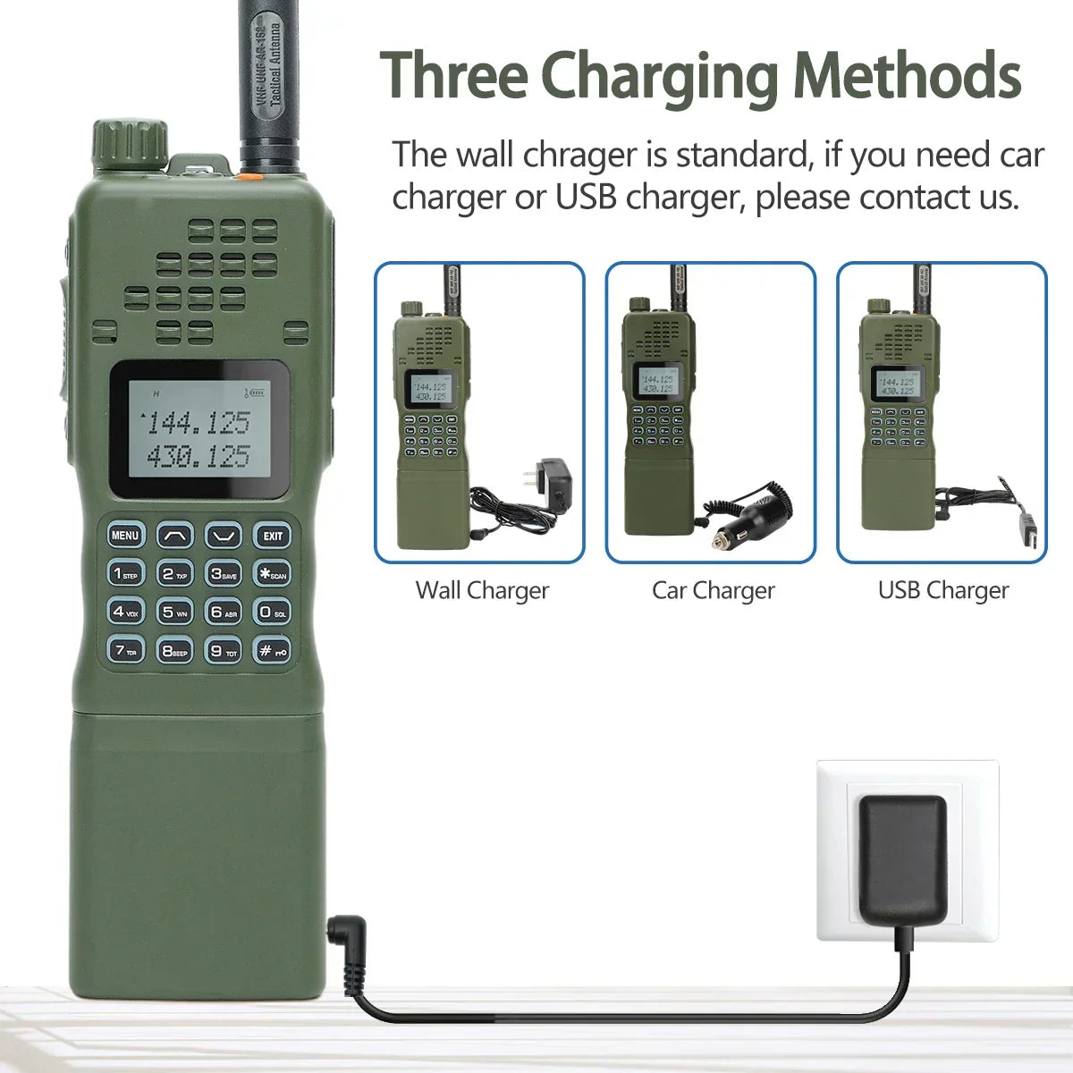 Walkie Talkie Dual-Band 15W 12,000mAh