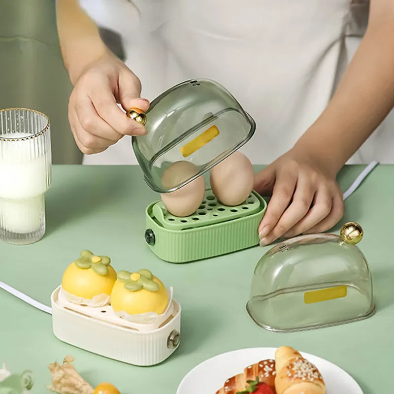 Electric Egg Cooker Compact Automatic Shut-Off 2-Egg