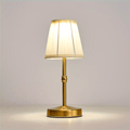 Rechargeable Touch LED Light - Cordless Table Lamp in Antique Brass