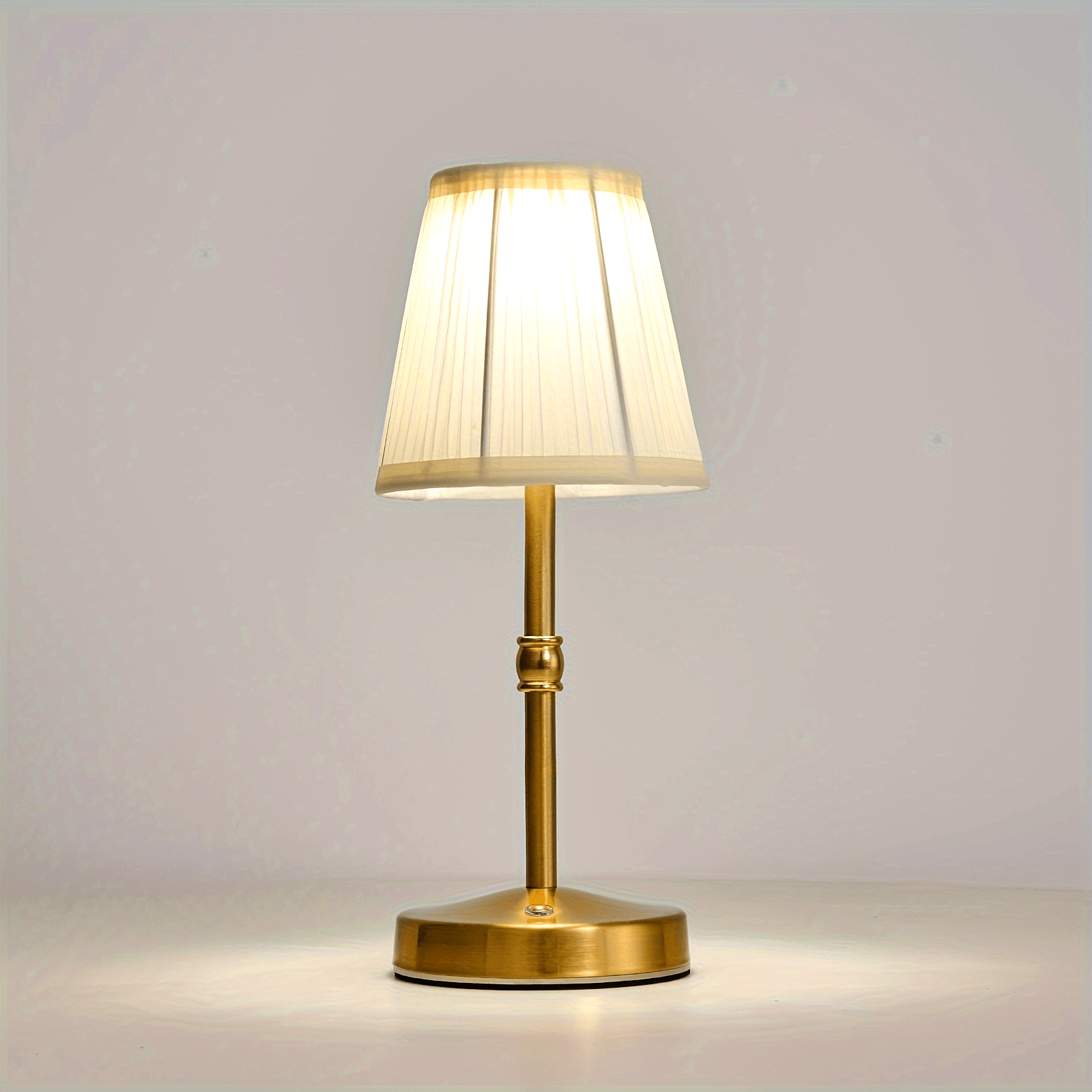 Rechargeable Touch LED Light - Cordless Table Lamp in Antique Brass