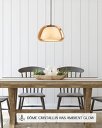 Frosted & Translucent Glass Dome Pendant Light