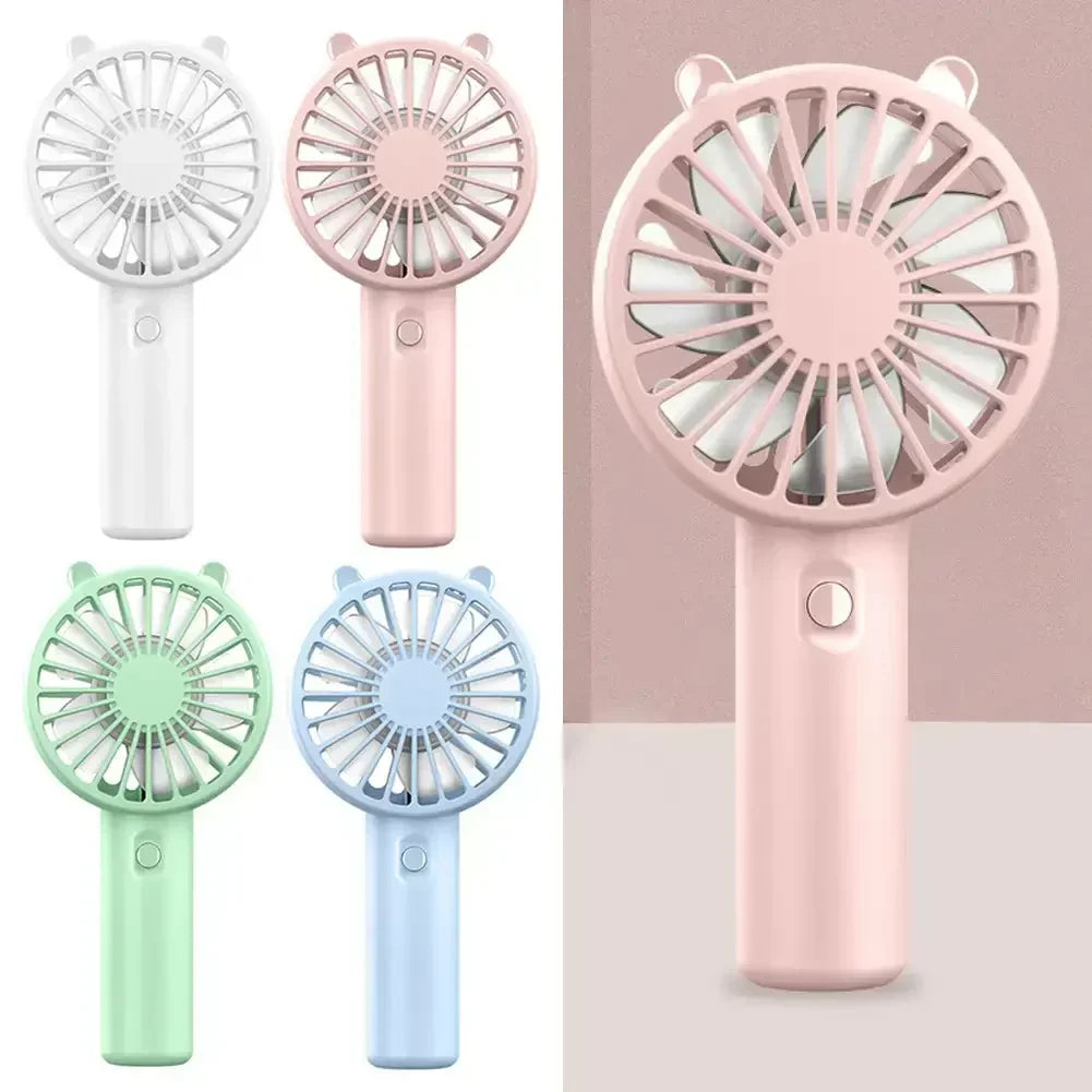 Mini Hand Fan USB Rechargeable 3 Speeds Quiet Operation