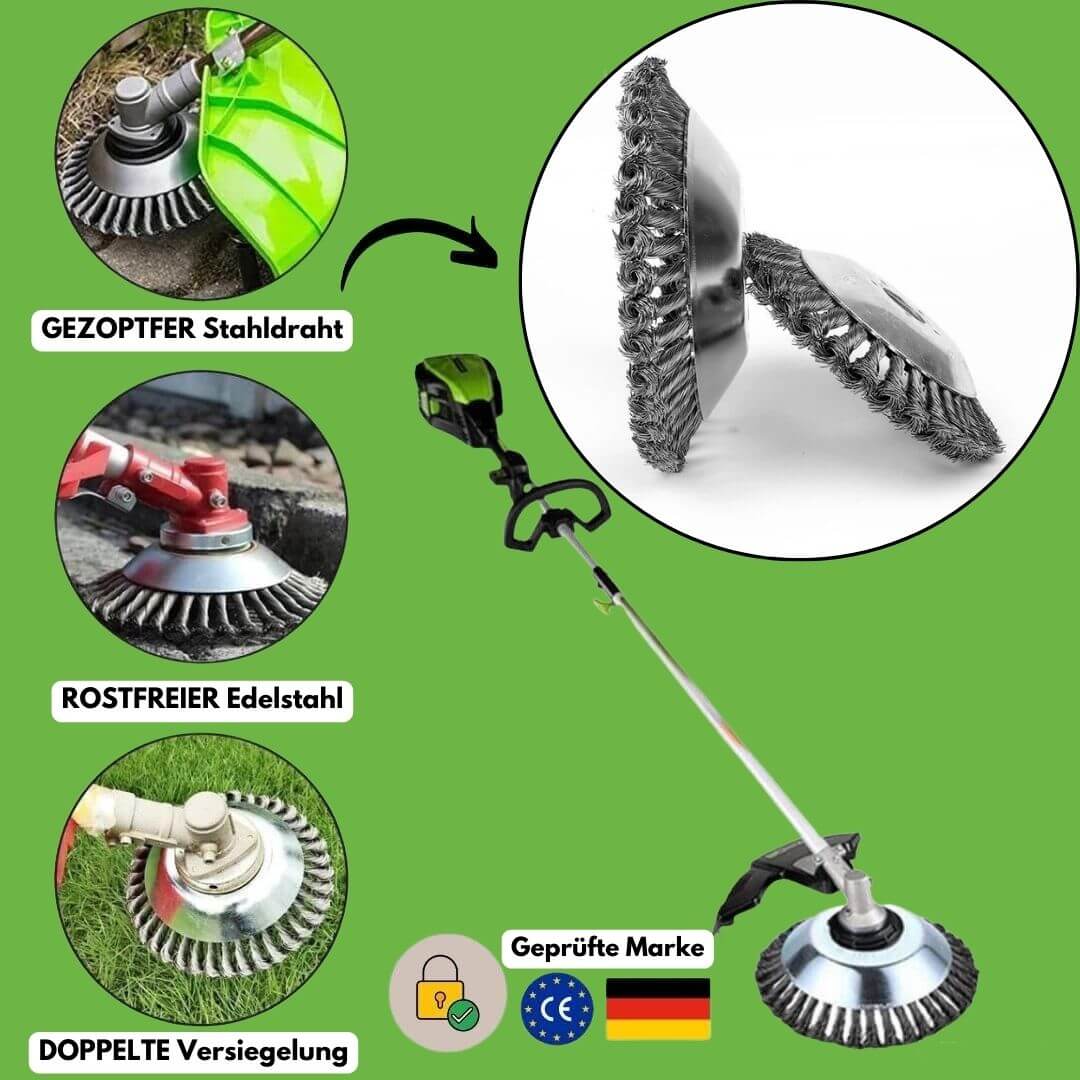 Universal Fit Wear-Resistant Multi-Surface Lawn Trimmer Attachment