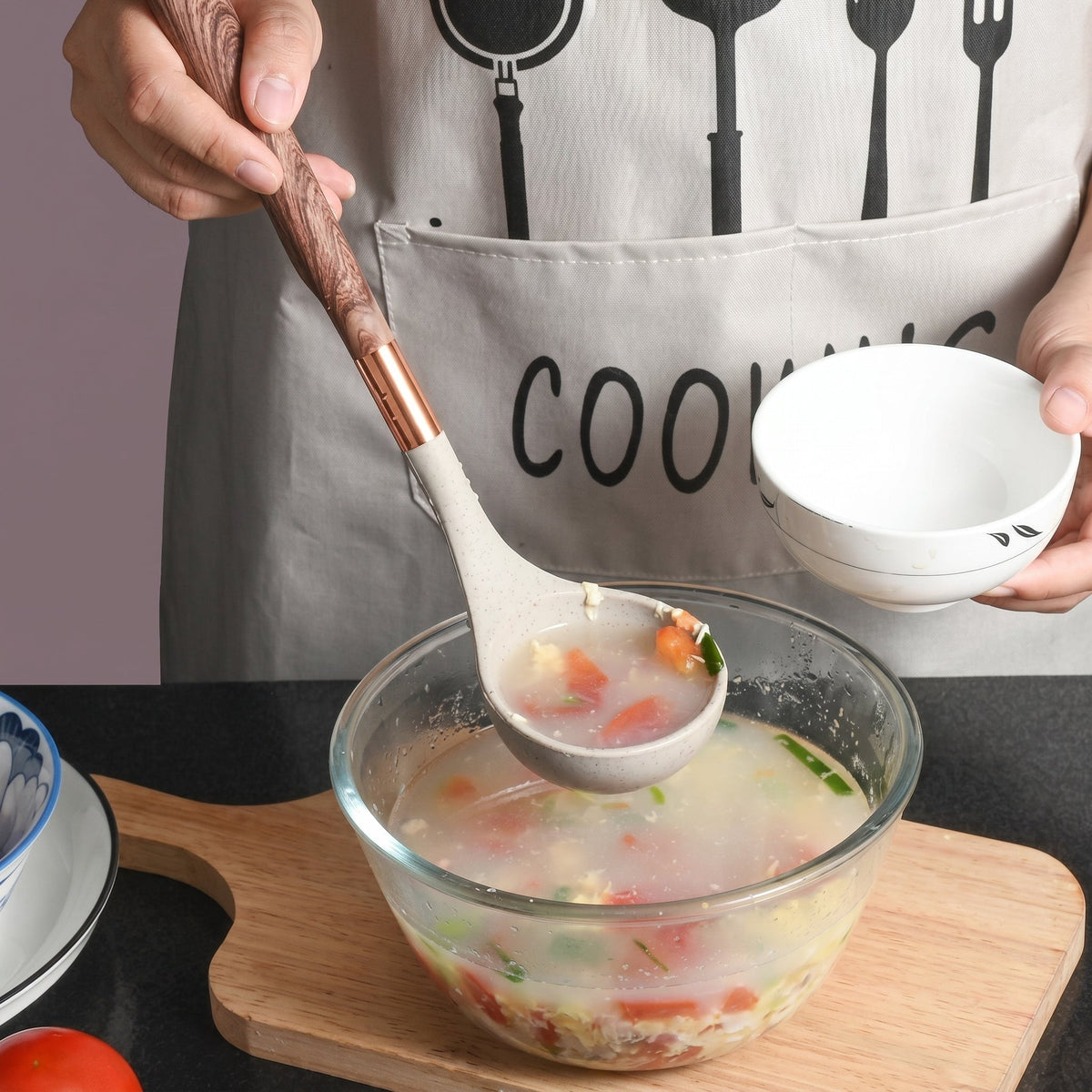 Non-Stick Kitchen Tool Set with 7 Pieces and Storage Stand