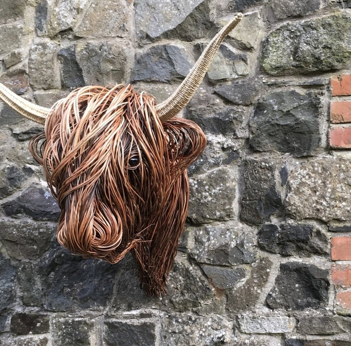 Cow Wall Sculpture Handcrafted Lifelike Ready To Hang