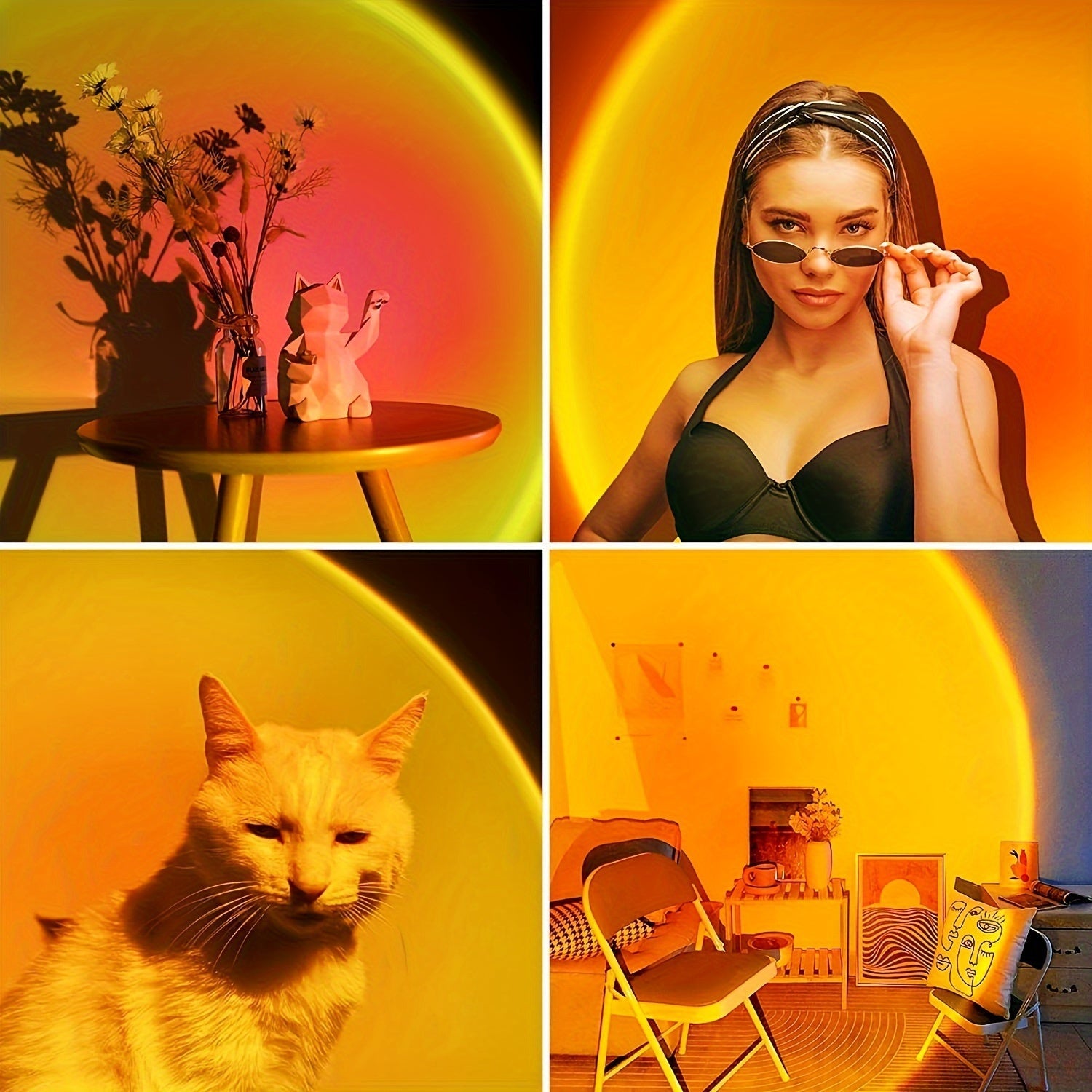 USB Ambient Light Projector with Sunset Effect