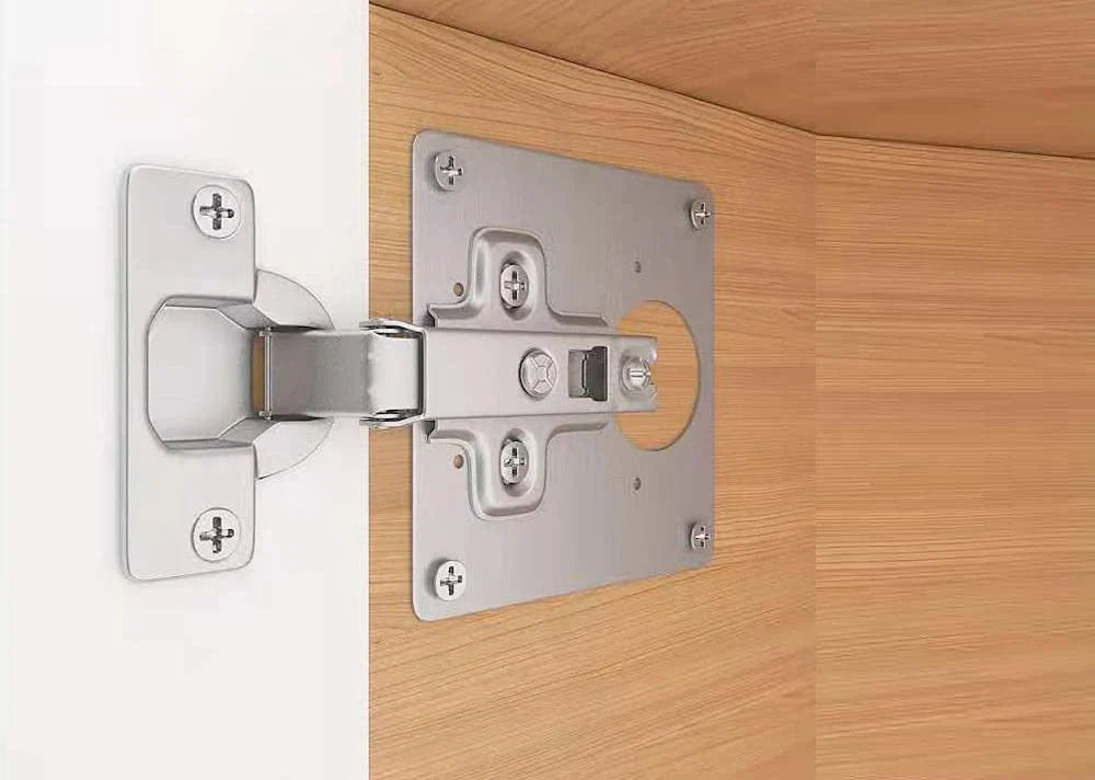Cabinet Hinge Mounting Plate Stainless Steel Brushed Finish