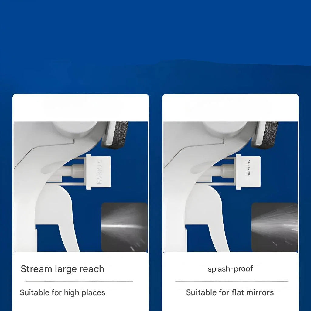 Glass Cleaner 4-In-1 Spray & Squeegee Water Collection