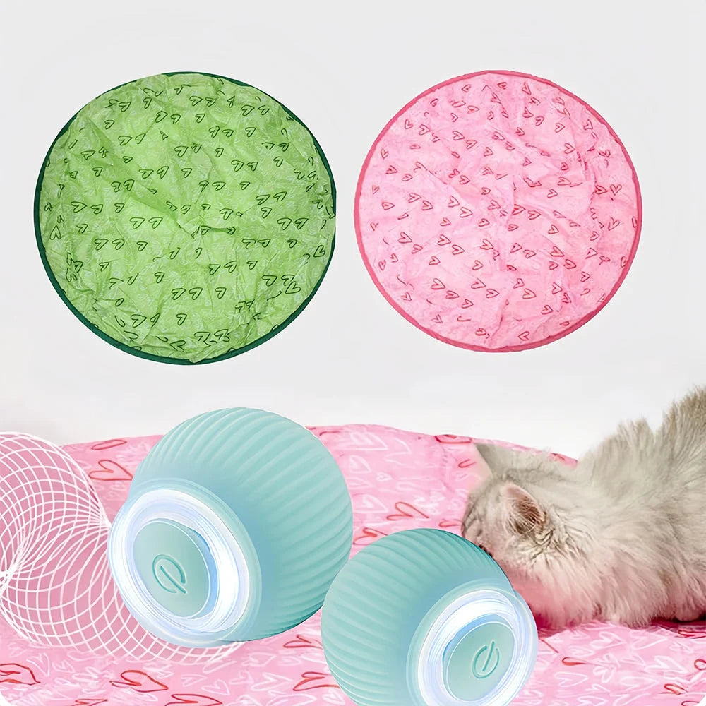 Interactive Cat Toy Rechargeable 48-Hour Automatic Rolling Smart Touch