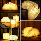 Warm Ambient Light LED Table Lamp – Folding Book Design