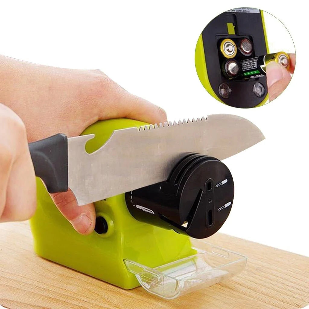 Electric Knife Sharpener Automatic Diamond Disc Non-Slip Base