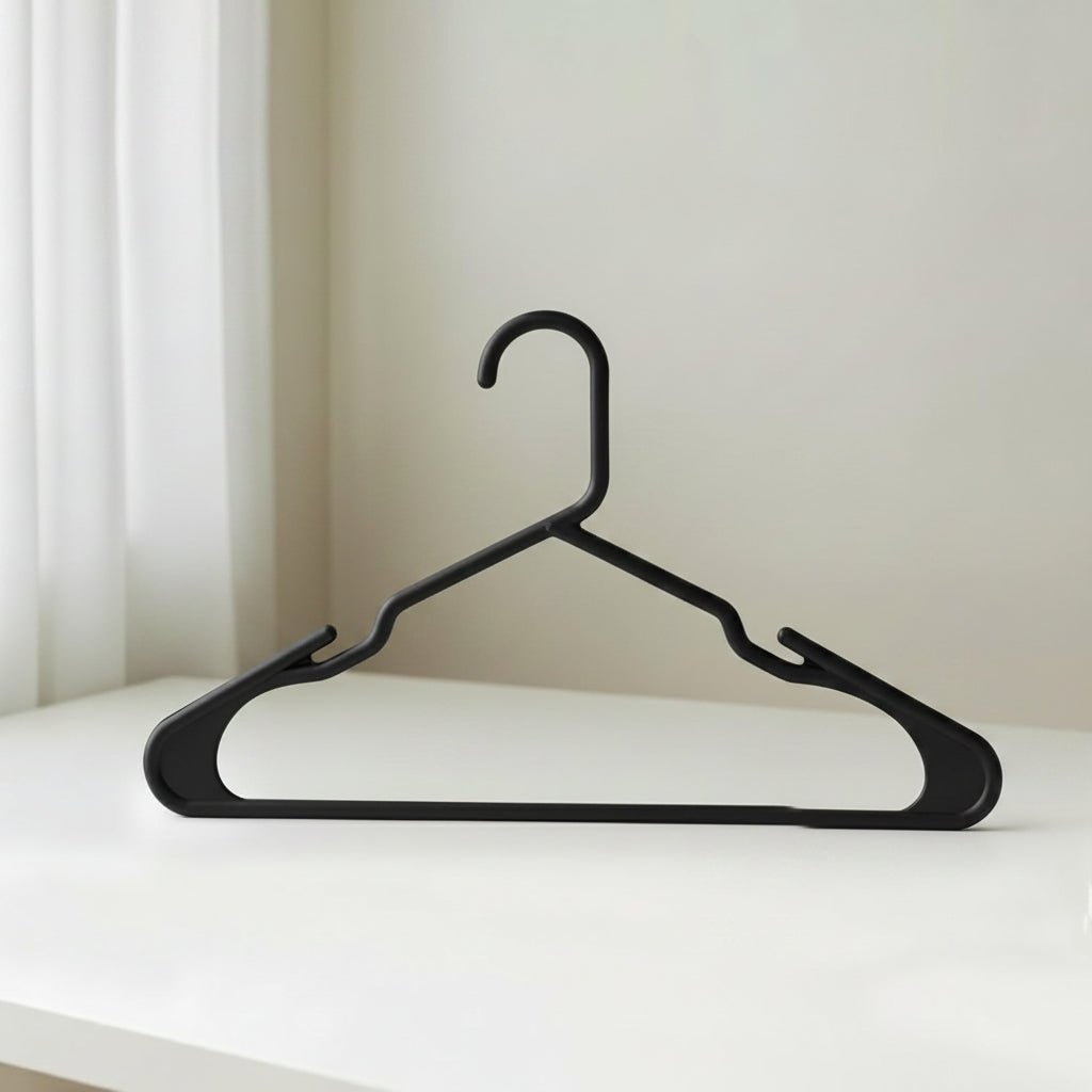 Heavy-Duty Plastic Clothes Hangers - Slim Closet Storage Set