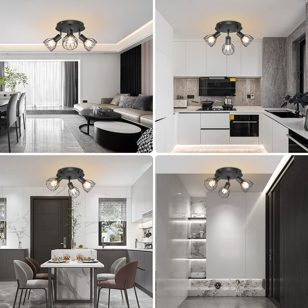 Adjustable Black Ceiling Spotlight Light | Vintage Industrial Style