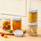 Airtight Stackable Kitchen Containers Set - Glass Food Storage Jars