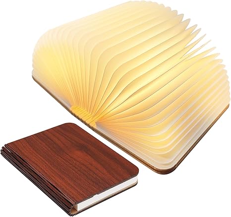 Warm Ambient Light LED Table Lamp – Folding Book Design