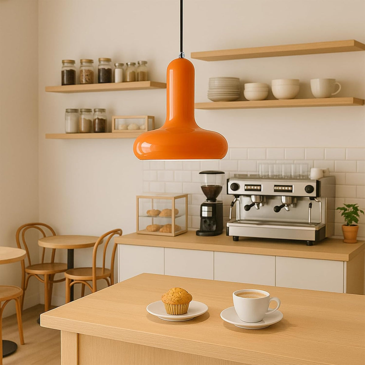 ChromaGlow Mid-Century Pendant Light - Stylish Ceiling Fixture