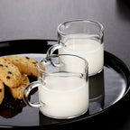4oz Glass Measuring Pitcher for Espresso with Double Spout
