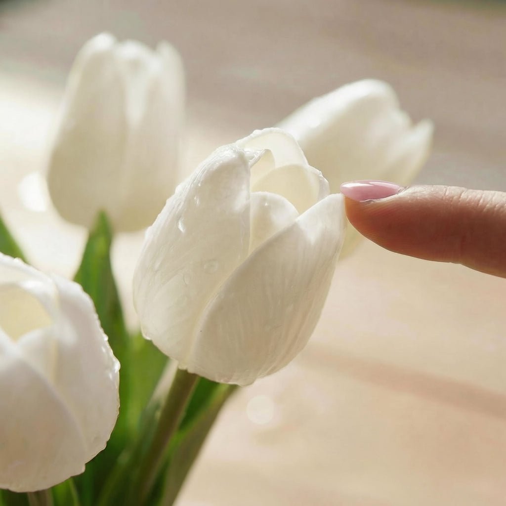 Realistic Touch Tulip Bouquet with Artificial Flowers for Mother's Day