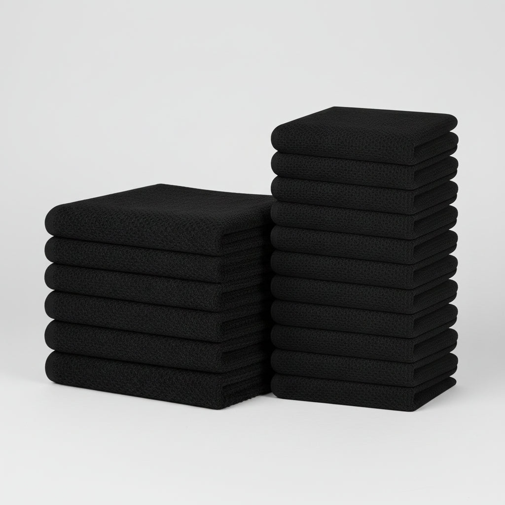 Absorbent Honeycomb Waffle Weave Cotton Dish Cloths Set