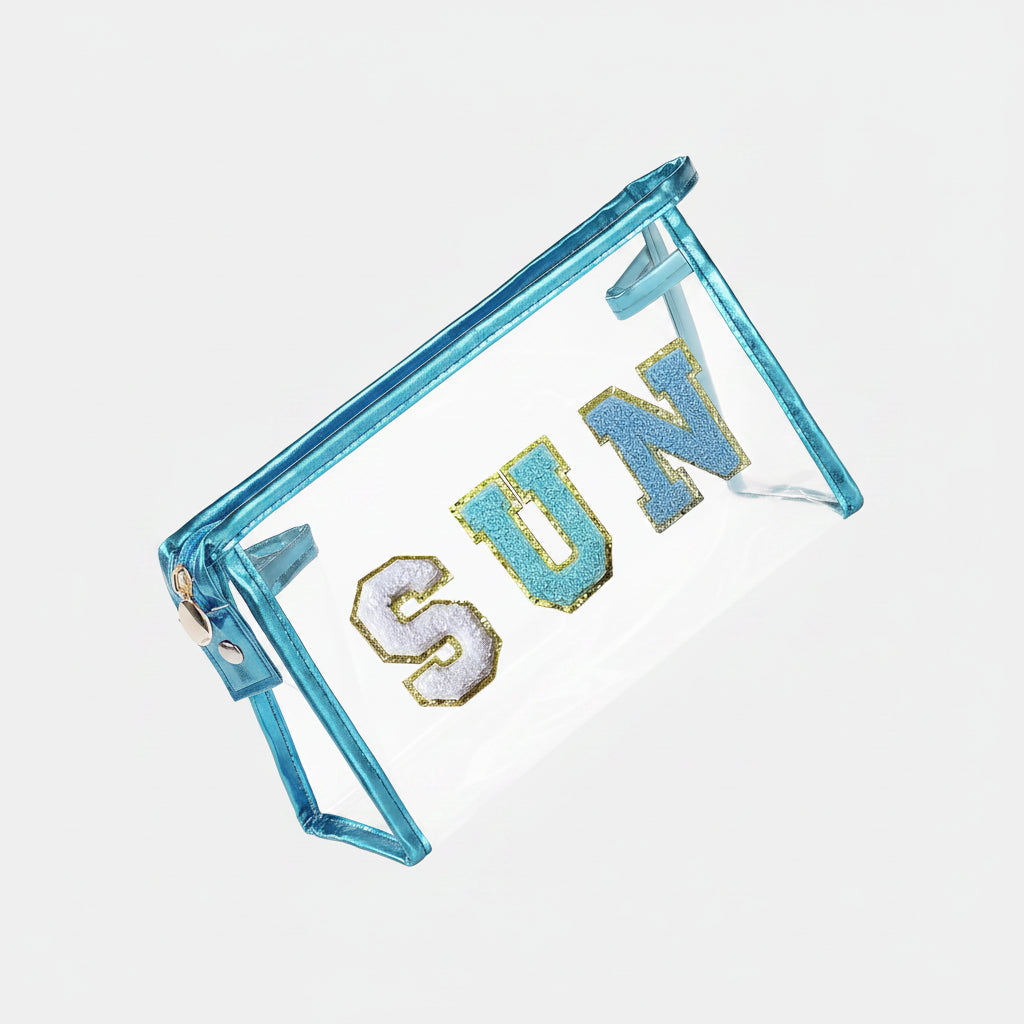 Clear Cosmetic Pouch for Travel - Beach Makeup Bag for Mother's Day