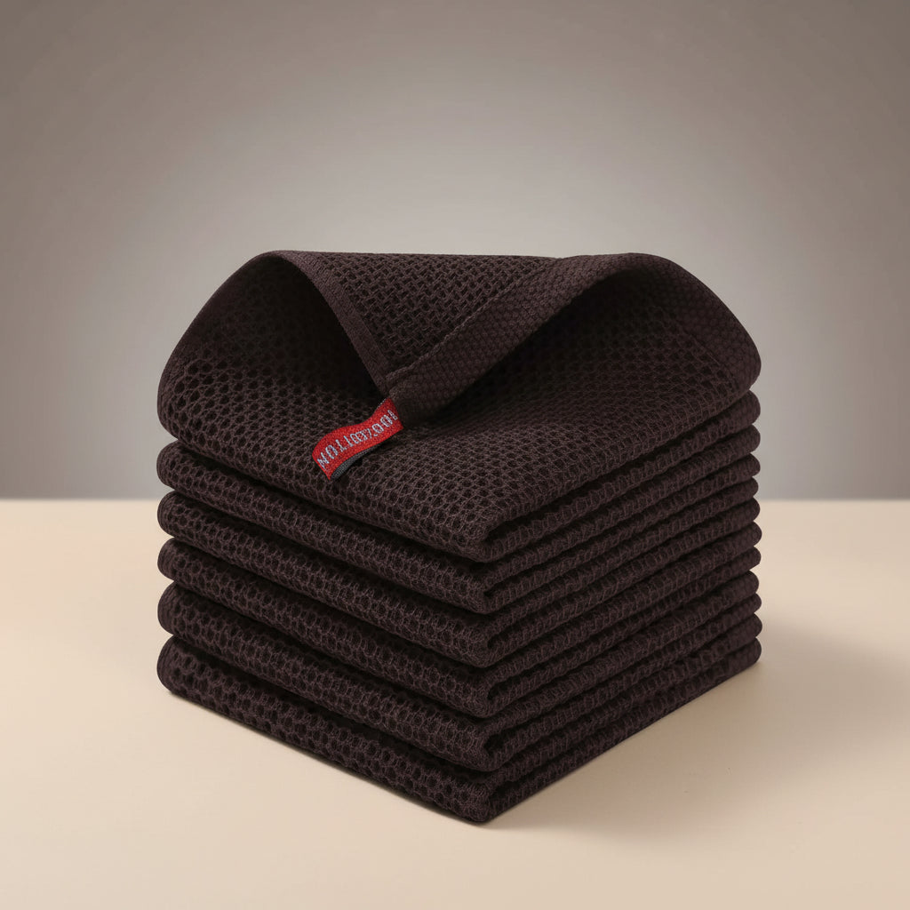 Absorbent Honeycomb Waffle Weave Cotton Dish Cloths Set