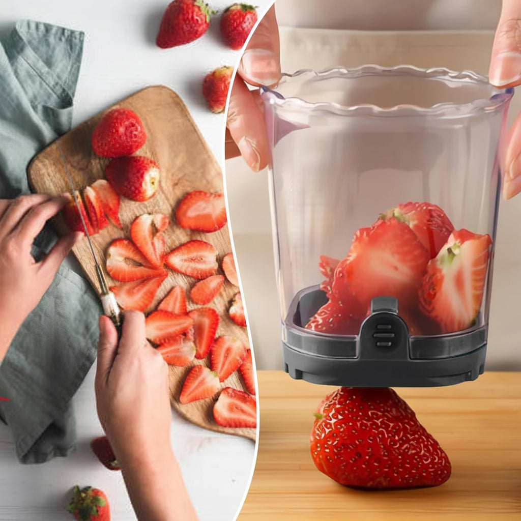 8-Blade Fruit Cutter for Easy Slicing of Strawberries and Salads