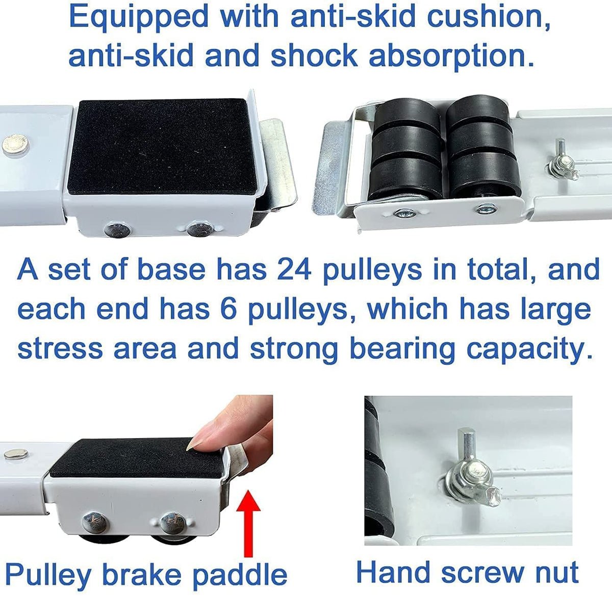 Heavy-Duty Appliance Roller with Adjustable Design - 2 Pack