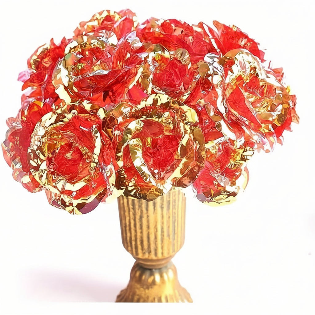 Artificial Rose Table Decoration - Floral Arrangement for Mother's Day