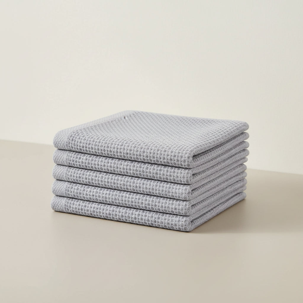 Absorbent Honeycomb Waffle Weave Cotton Dish Cloths Set