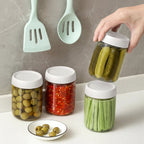 Airtight Stackable Kitchen Containers Set - Glass Food Storage Jars