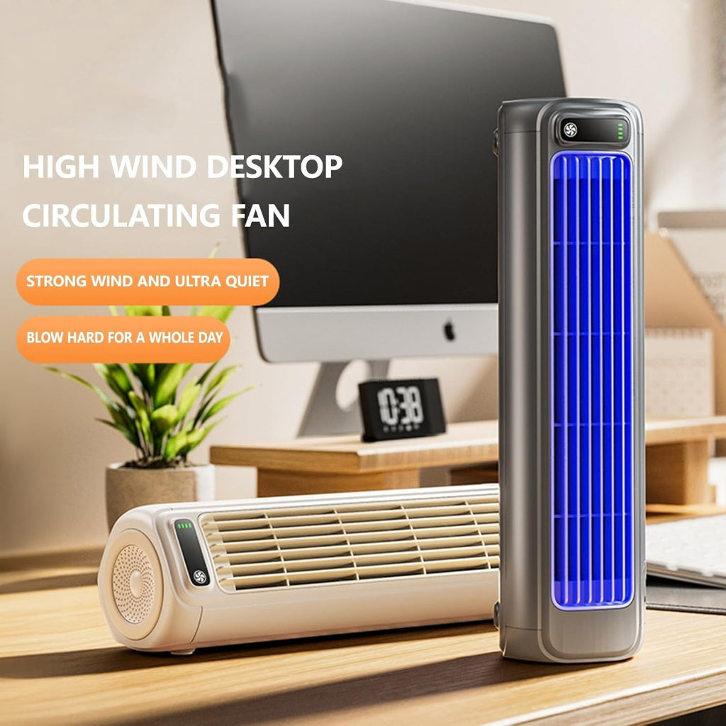 Bladeless USB Tower Fan – Portable Air Conditioning Cooler
