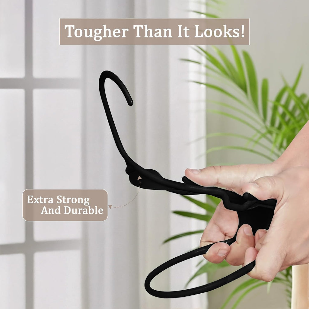 Heavy-Duty Plastic Clothes Hangers - Slim Closet Storage Set