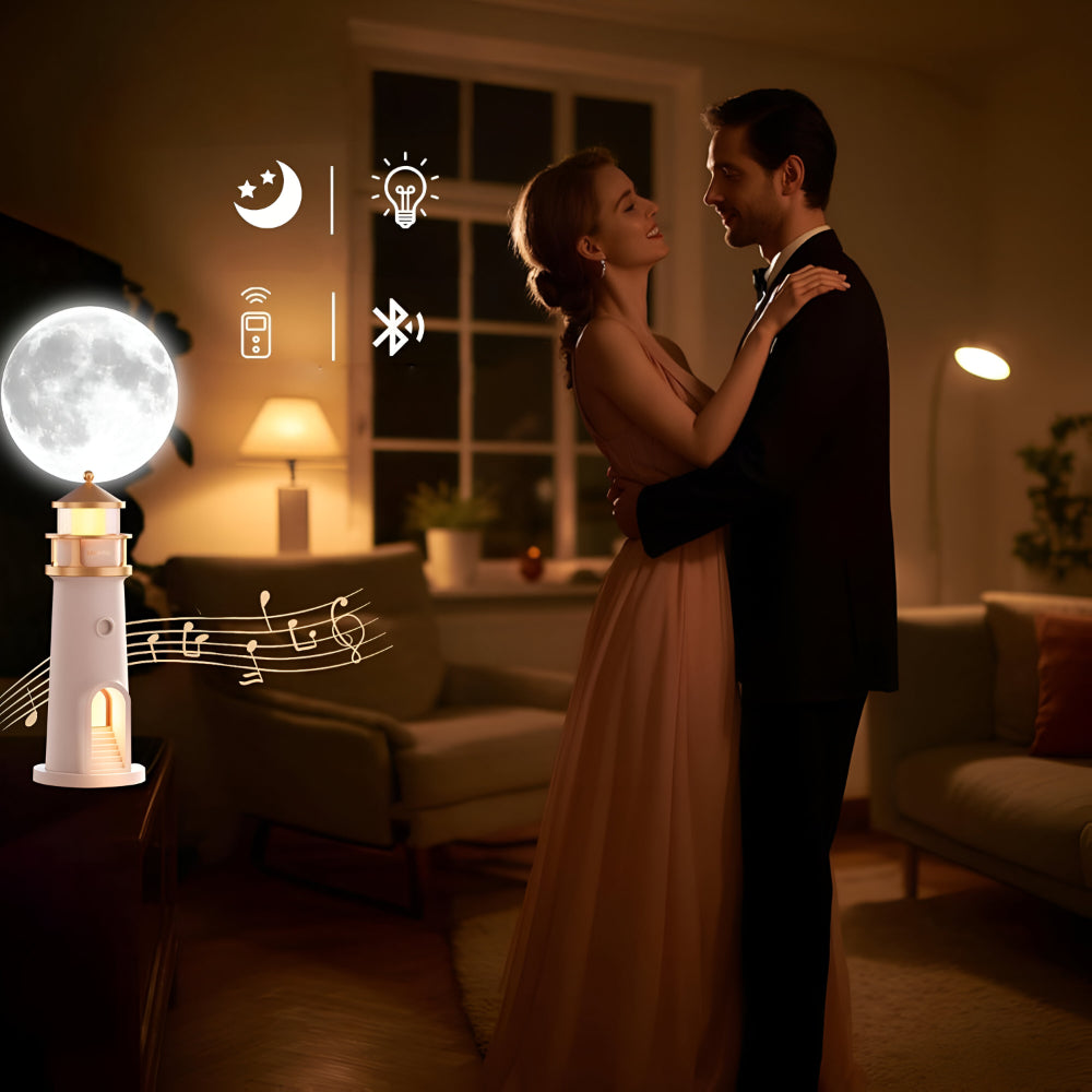 LED Lamp for Room Decor with Lighthouse Night Light Projection