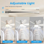 Remote-Controlled Ceiling Fan with Integrated LED Lighting