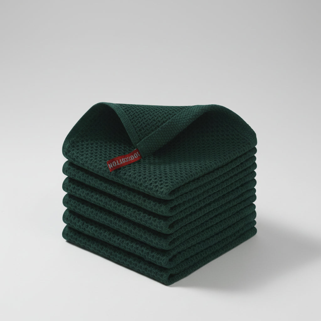 Absorbent Honeycomb Waffle Weave Cotton Dish Cloths Set