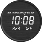 LED Display Digital Wall Clock with USB Power – Scandinavian Style