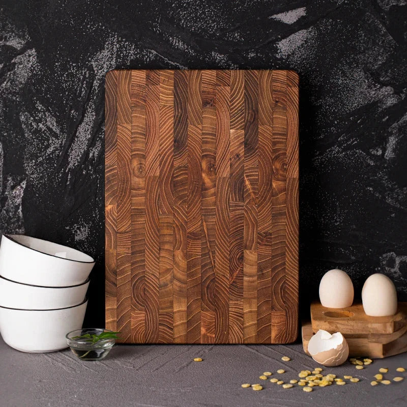 Cutting Board Extra-Thick Teak Wood Natural Finish