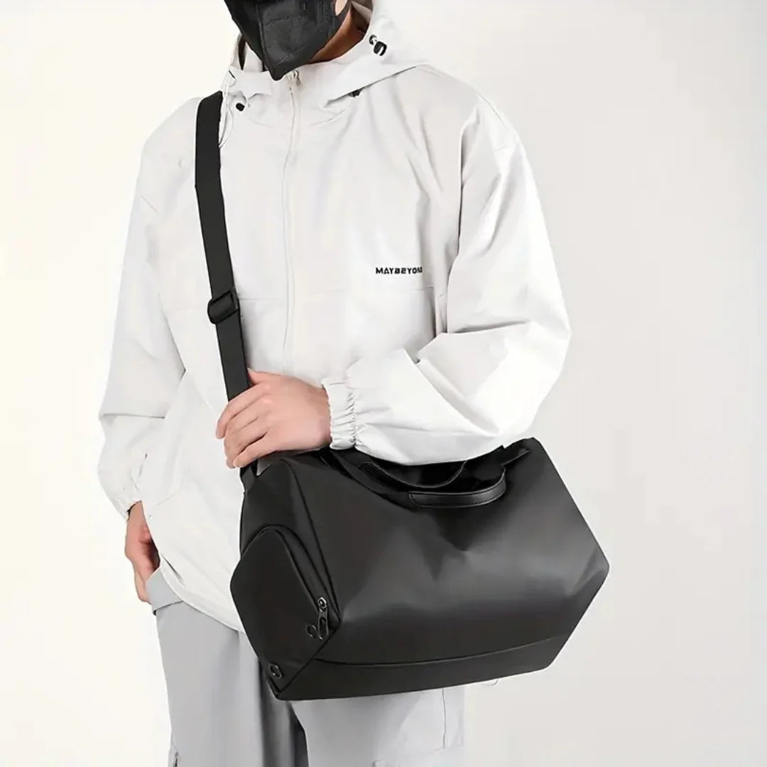 Gym Bag Waterproof Oxford Shoe Compartment & Bottom Pocket