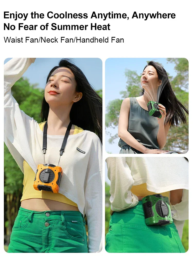 Waist Clip Fan Refrigeration Cooling 8000mAh