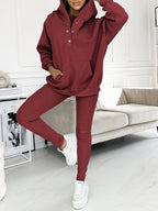 Two-Piece Loungewear Set Loose Fit Eco Friendly Cotton Blend