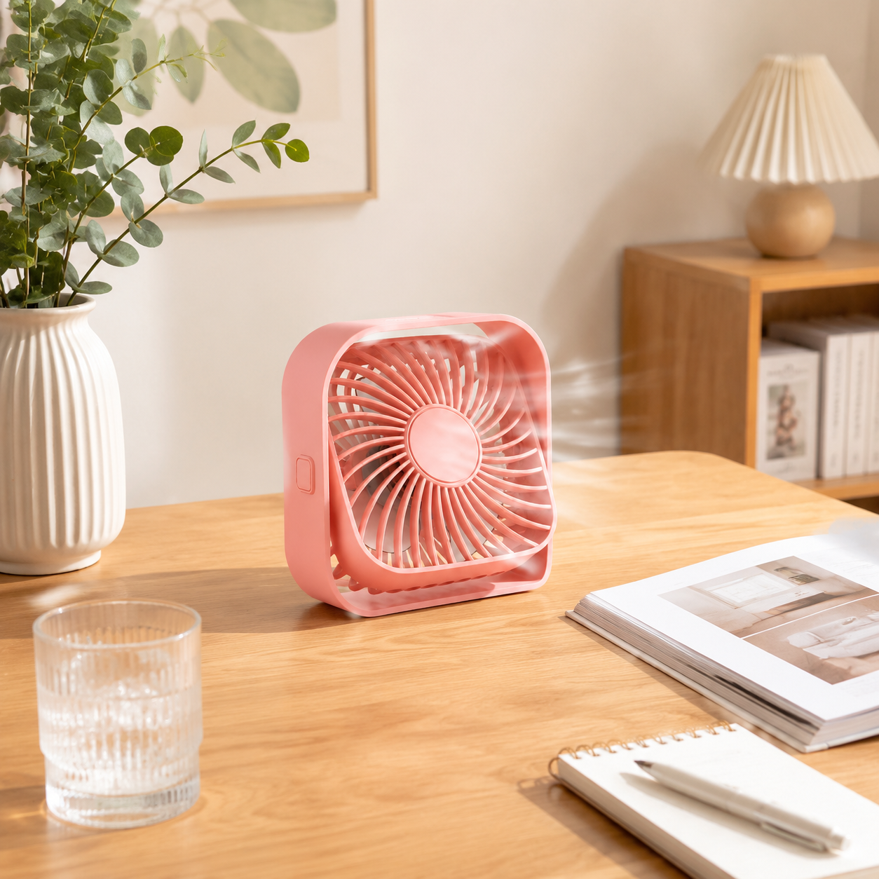 360° Rotating 3-Speed USB Table Fan